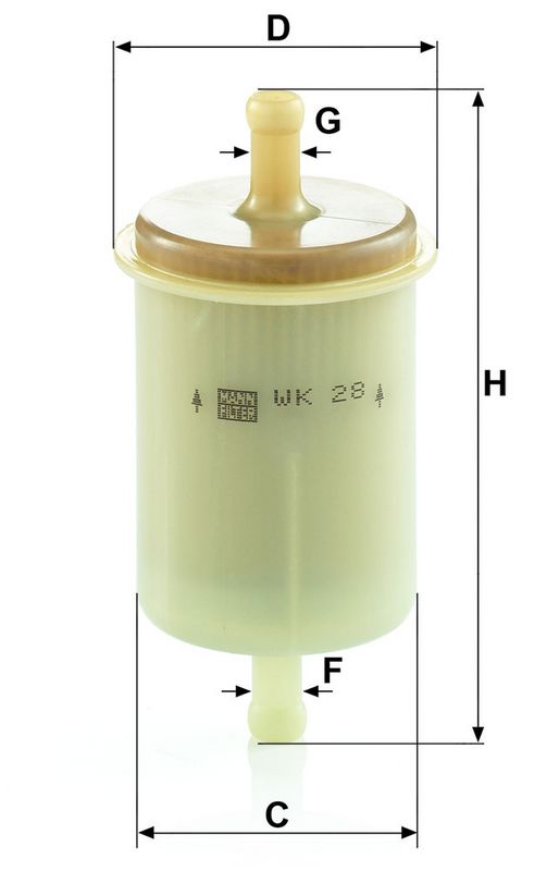 Kütusefilter, MANN-FILTER WK 28