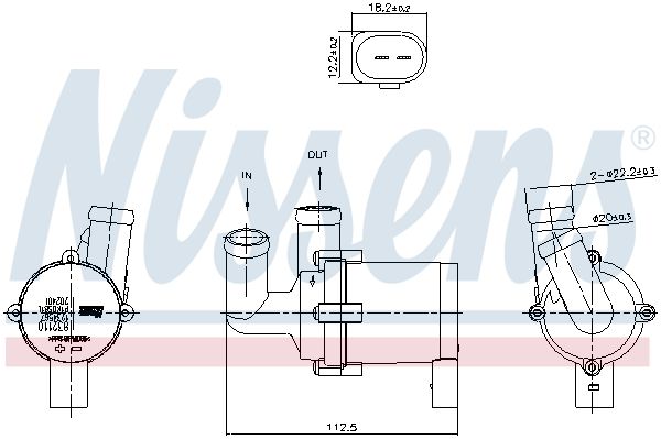 NISSENS 831380 Auxiliary Water Pump (cooling water circuit)