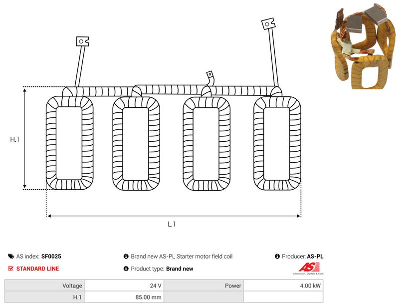 AS-PL SF0025 Field Winding, starter