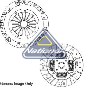 Комплект зчеплення, кільк. зубц. 26, 215мм, Clio/Modus 05-/Megane/Scenic 03- (215mm), National CK9829