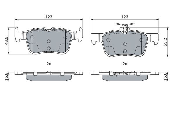 BOSCH FORD колодки гальмівний задній Mondeo, Galaxy, S-Max, 14-