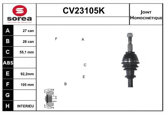 Set articulatie, planetara CV23105K EAI