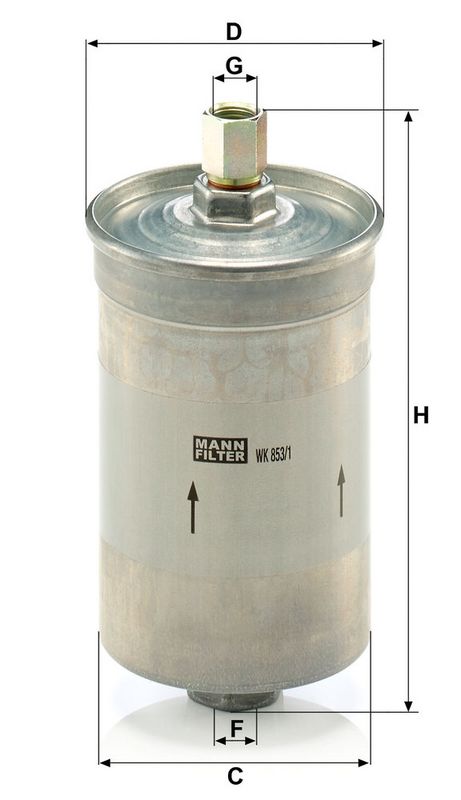 Filtru combustibil WK 853/1 MANN-FILTER