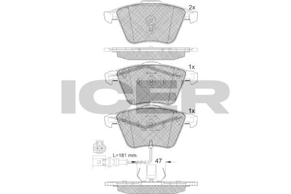 ANDEL 182148 - Brake Pad Set, disc brake