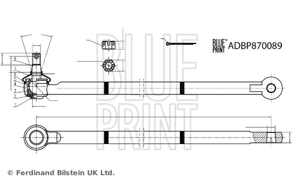 BLUE PRINT Stuurstang ADBP870089