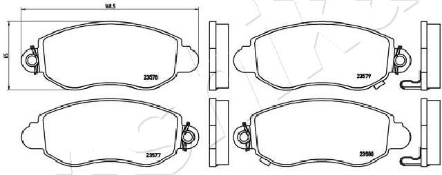 ASHIKA 50-00-0323 Brake Pad Set, disc brake