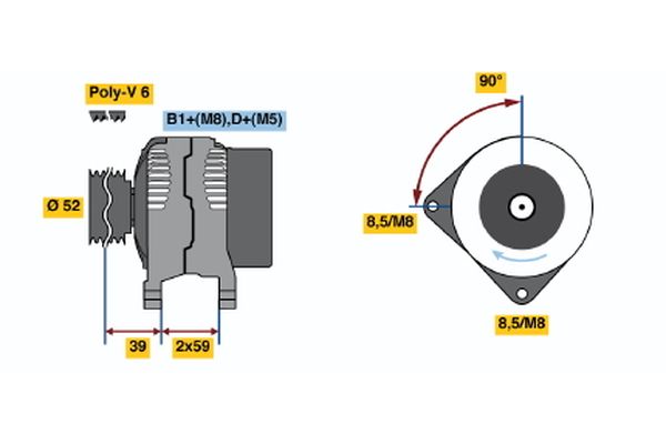 BOSCH generátor 0 124 515 090