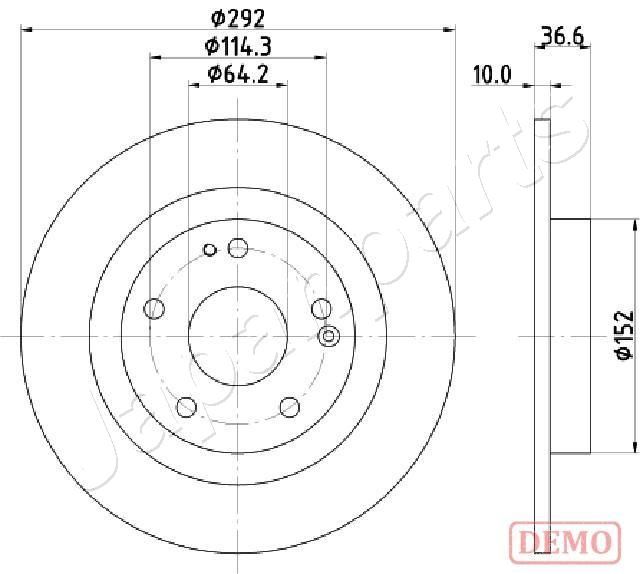 JAPANPARTS féktárcsa DP-427C