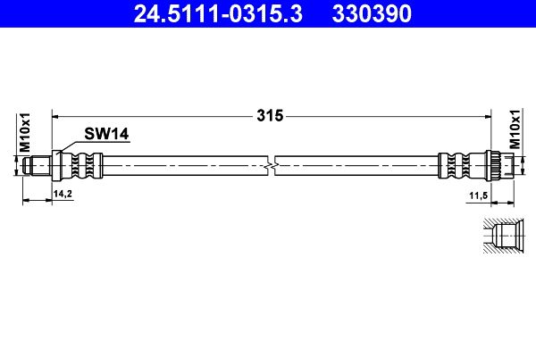 Furtun frana 24.5111-0315.3 ATE