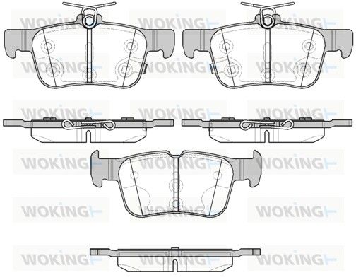 Комплект гальмівних накладок, дискове гальмо, Woking P14513.12