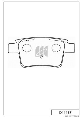 MK Kashiyama D11187 - Brake Pad Set, disc brake