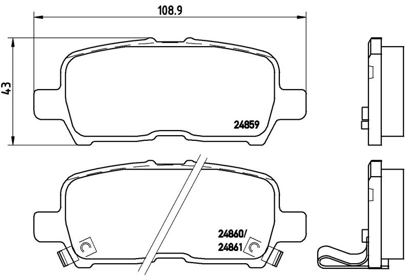 BREMBO P07001 Brake Pad Set, disc brake