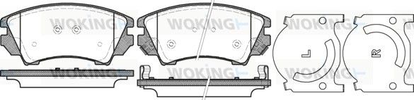 Колодки тормозные, передние, BUICK (SGM) GL8 II (05/00-)