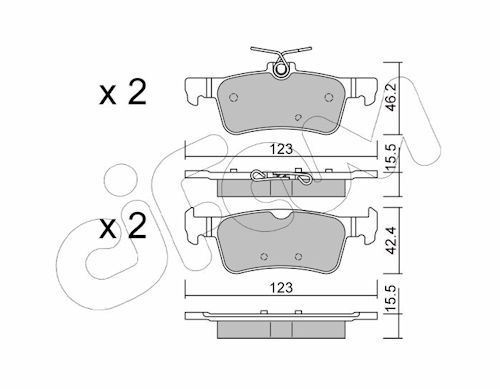 Set placute frana,frana disc 822-1042-0 CIFAM