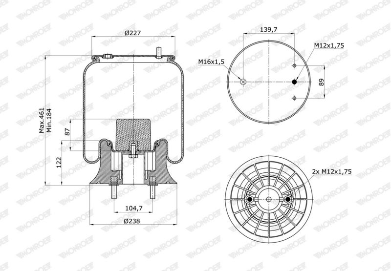 Mech, pneumatické odpružení ASP3050