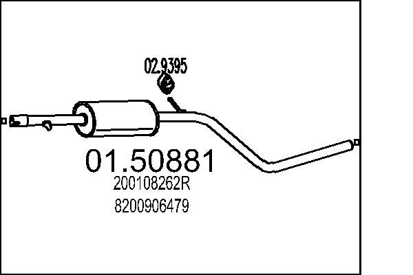 Проміжний глушник, Mts 01.50881