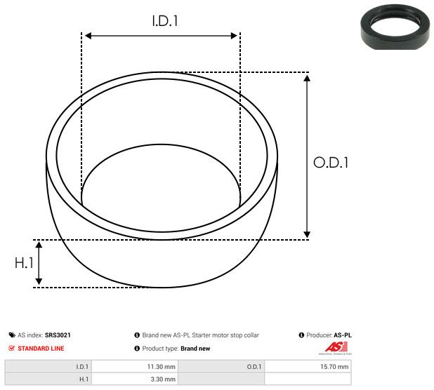 Remondikomplekt, Starter, AS-PL SRS3021