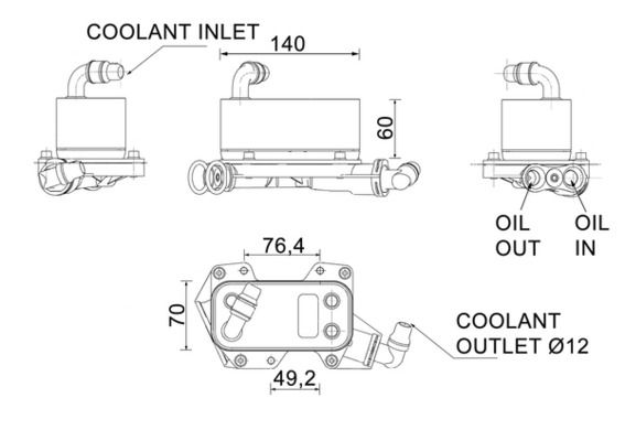 Product Image - Oliekoeler, automatische transmissie - CLC132000P - MAHLE