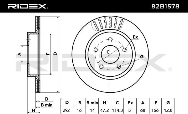 спирачен диск RIDEX