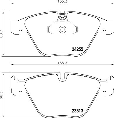 Комплект гальмівних накладок, дискове гальмо, Hella Pagid 8DB355013-931