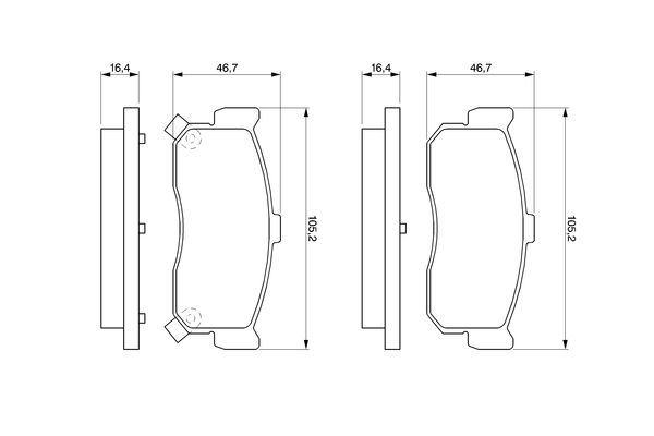 BOSCH тормозные колодки задний NISSAN Almera 00- Maxima QX 00-