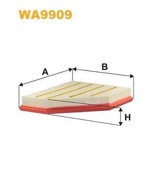 Повітряний фільтр, фільтрувальний елемент, Wix Filters WA9909