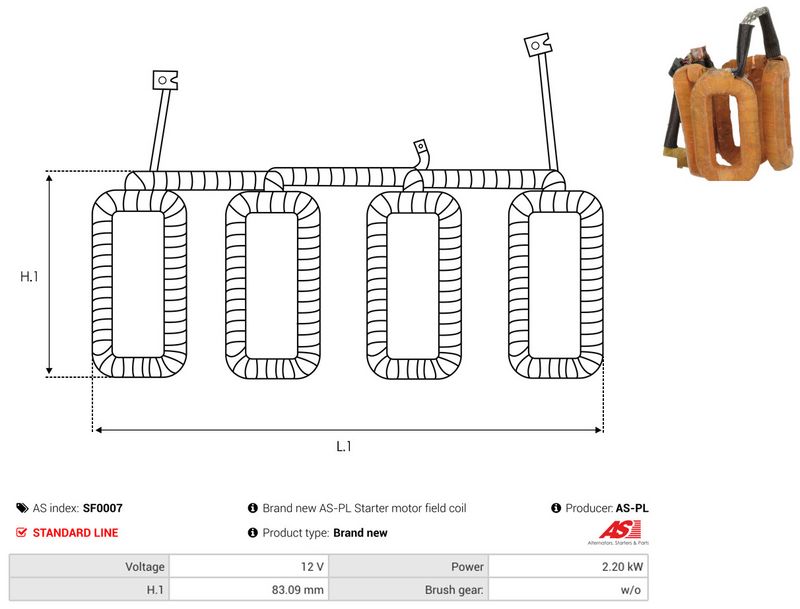 Mähis, starter, AS-PL SF0007