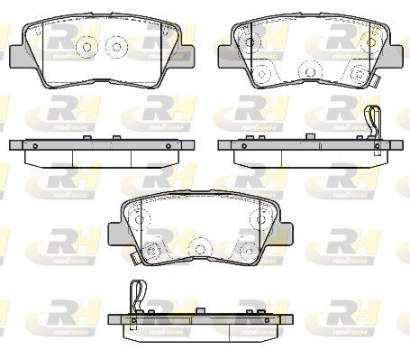 Комплект гальмівних накладок, дискове гальмо, Roadhouse 2180712