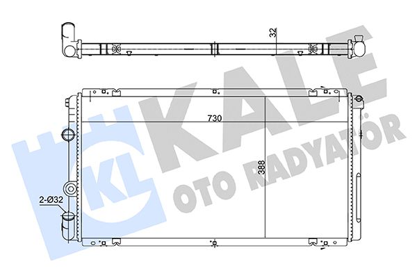 KALE RENAULT радіатор охолодження Master II,Opel Movano,Nissan 1.9dCi/2.8dCi/DTi 00-