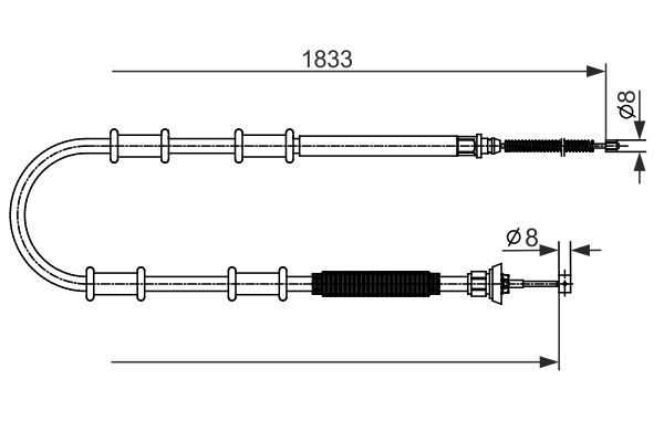 Bosch Cable Pull, parking brake 1 987 482 593 (1987482593)