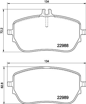 HELLA fékbetétkészlet, tárcsafék 8DB 355 037-961