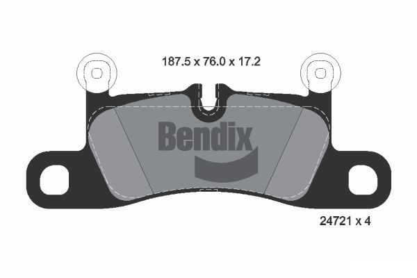 BENDIX Braking fékbetétkészlet, tárcsafék BPD1279