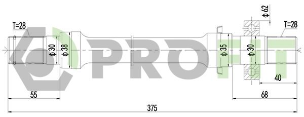 Приводний вал, Profit 2730-3036