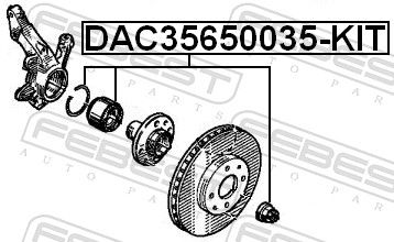 FEBEST DAC35650035-KIT Wheel Bearing Kit