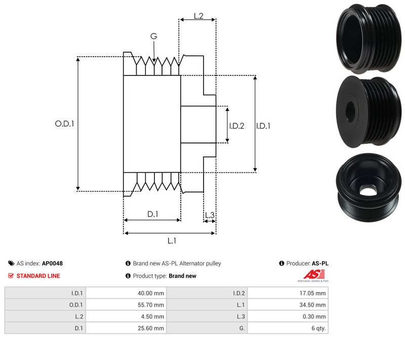 Rihmaratas, generaator, AS-PL AP0048