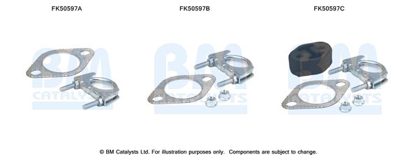 BM CATALYSTS szerelőkészlet, kipufogócső FK50597