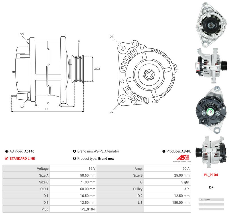 Generaator, AS-PL A0140