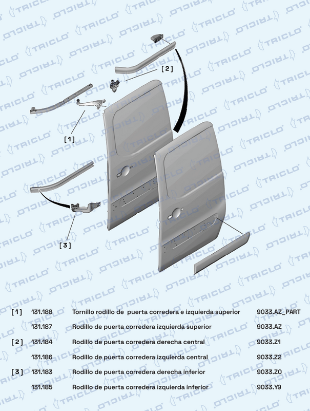 TRICLO 131183 Roller Guide, sliding door