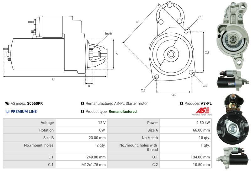 AS-PL S0660PR Starter