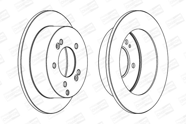 CHAMPION HYUNDAI диск тормозной задн. Tucson, Sonata V, Kia Magentis