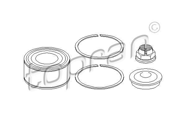 Комплект колісних підшипників, Topran 700637