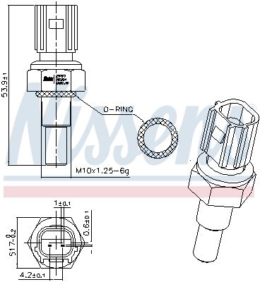 NISSENS 207071 Sensor, coolant temperature