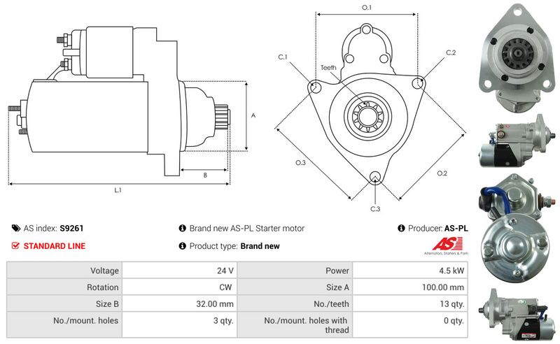 AS-PL S9261 Starter