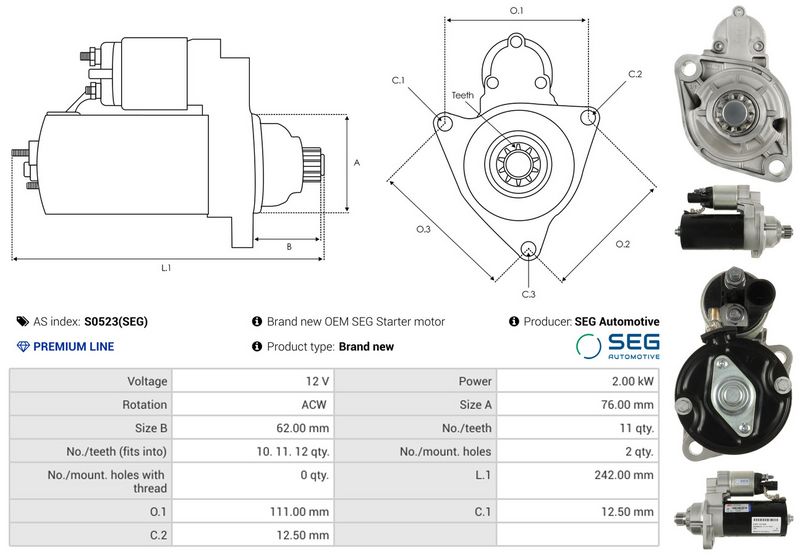 AS-PL S0523(SEG) Starteris