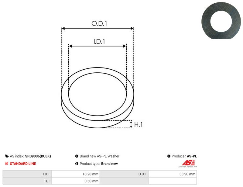 AS-PL SRS9006(BULK) Repair Set, alternator