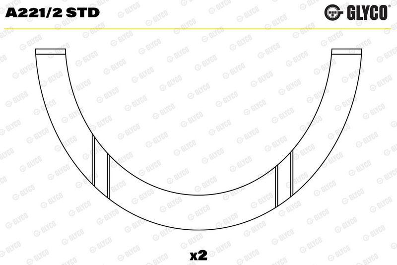 Rondelle+d'écartement+vilebrequin GLYCO A221/2 STD
