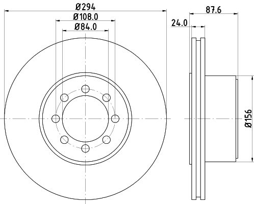 HELLA PAGID 8DD 355 117-481 Brake Disc