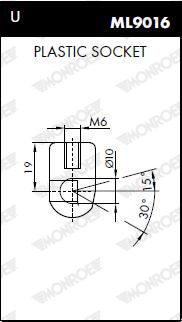 MONROE ML5223 Gas Spring, boot/cargo area