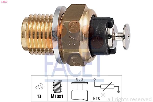 Датчик, температура оливи, AUDI 80/100/VW GOLF II/III 1.0-2.8 75-99, Facet 7.3073