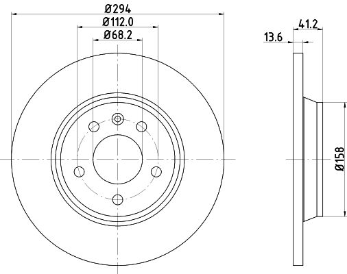 HELLA PAGID 8DD 355 106-661 Brake Disc